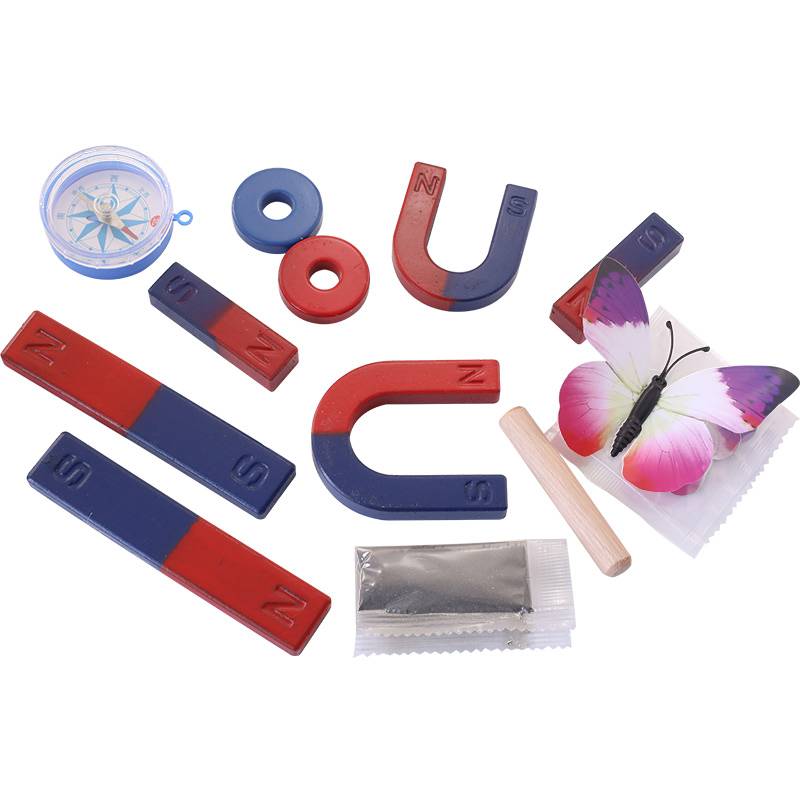 Teaching Magnetic Elementary School Student Science Experimental Horseshoe Bar Circular Circle Magnetic Clear Magnetic Vehicle Magnetic Powder Magnet
