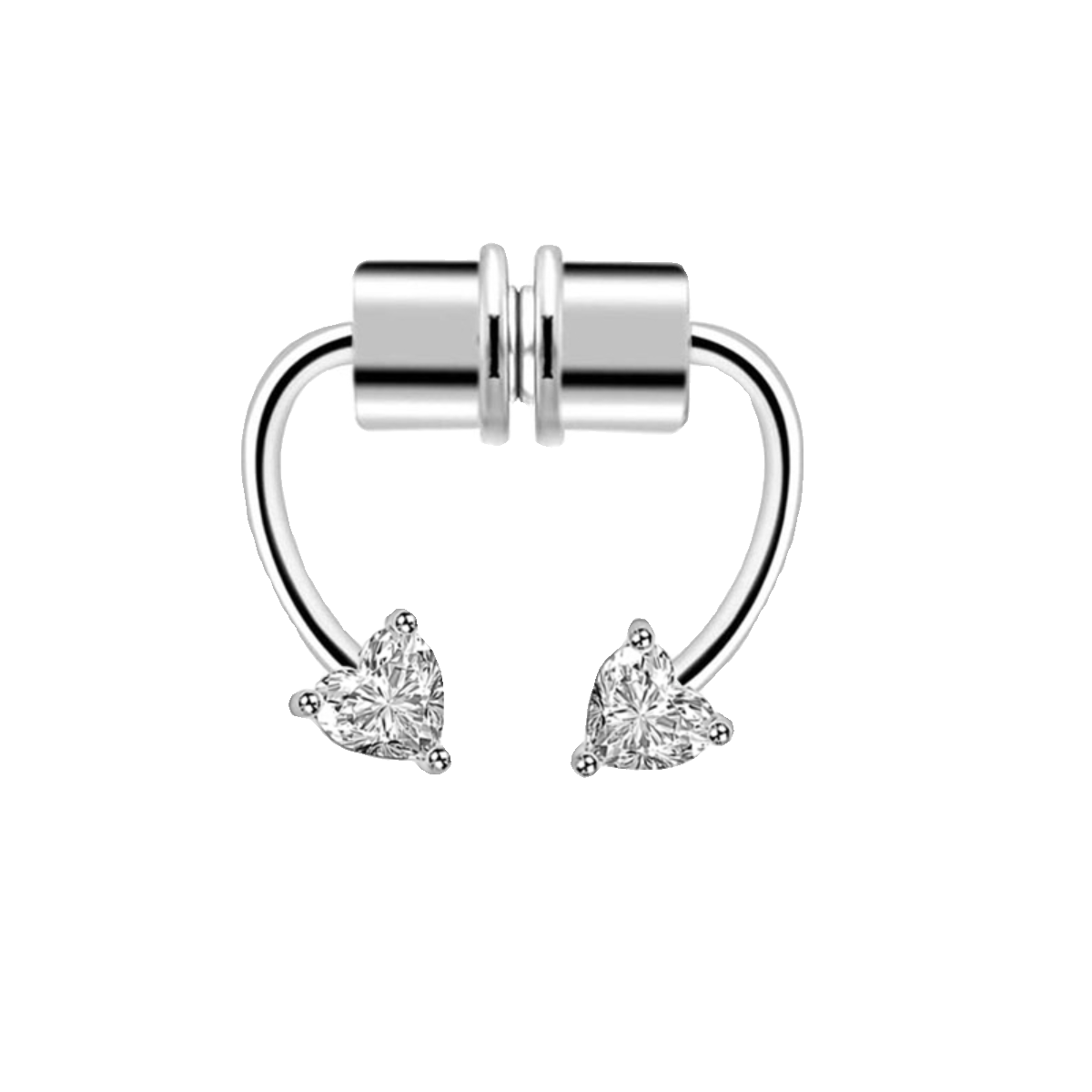 European and American personality stainless steel magnet nasal ring butterfly fake nose ring horseshoe ring bee nose clip spot