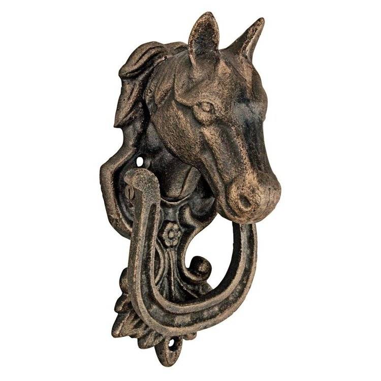 Playing imported Middle Ages Copy Copy Iris Flower Horseshoe Malaysia Sculpture Casting Iron Gate Ring Decoration Door