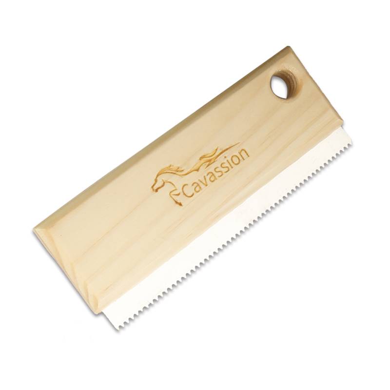 Cavassion wooden handle scraper stainless steel gradia horse house supplies Rockma horses 8802038