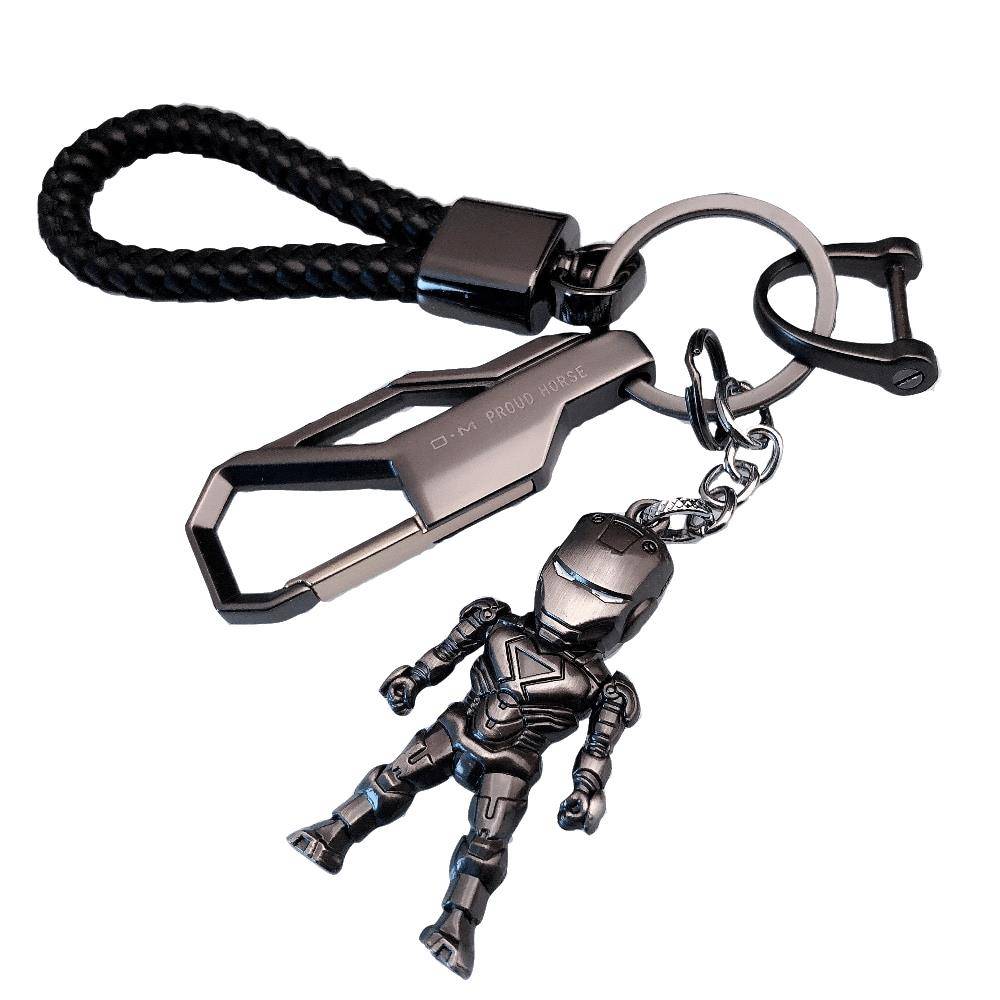 Atmospheric men's metal steel car keychain Horseshoe buckle waist pendant chain Personal creative high -end