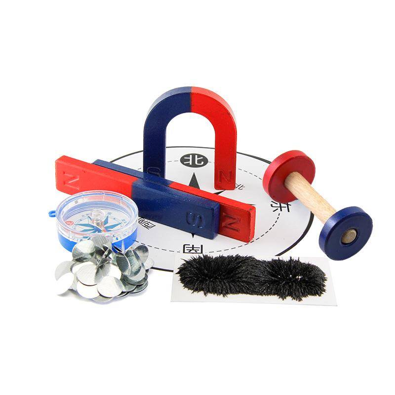 Primary school science science experiment teaching magnet set U Horseshoe strip children toy magnet students sucked iron and stone