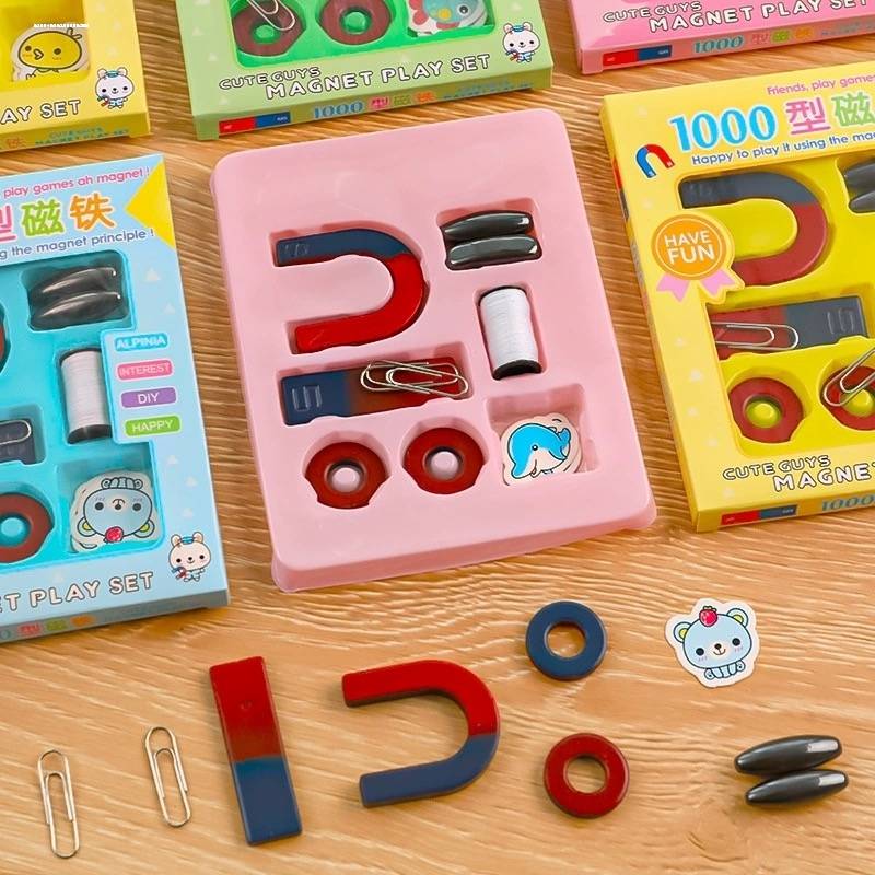 Primary school first and second grade magnetic experiment set teaching aids U -shaped horseshoe -absorbing stone guide magnetic suspension