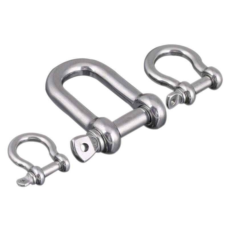 304 Stainless Steel Japanese Bow type D -type D -type Dull wire D rope Lock chain connected U -shaped steel buckle horseshoe -shaped unload