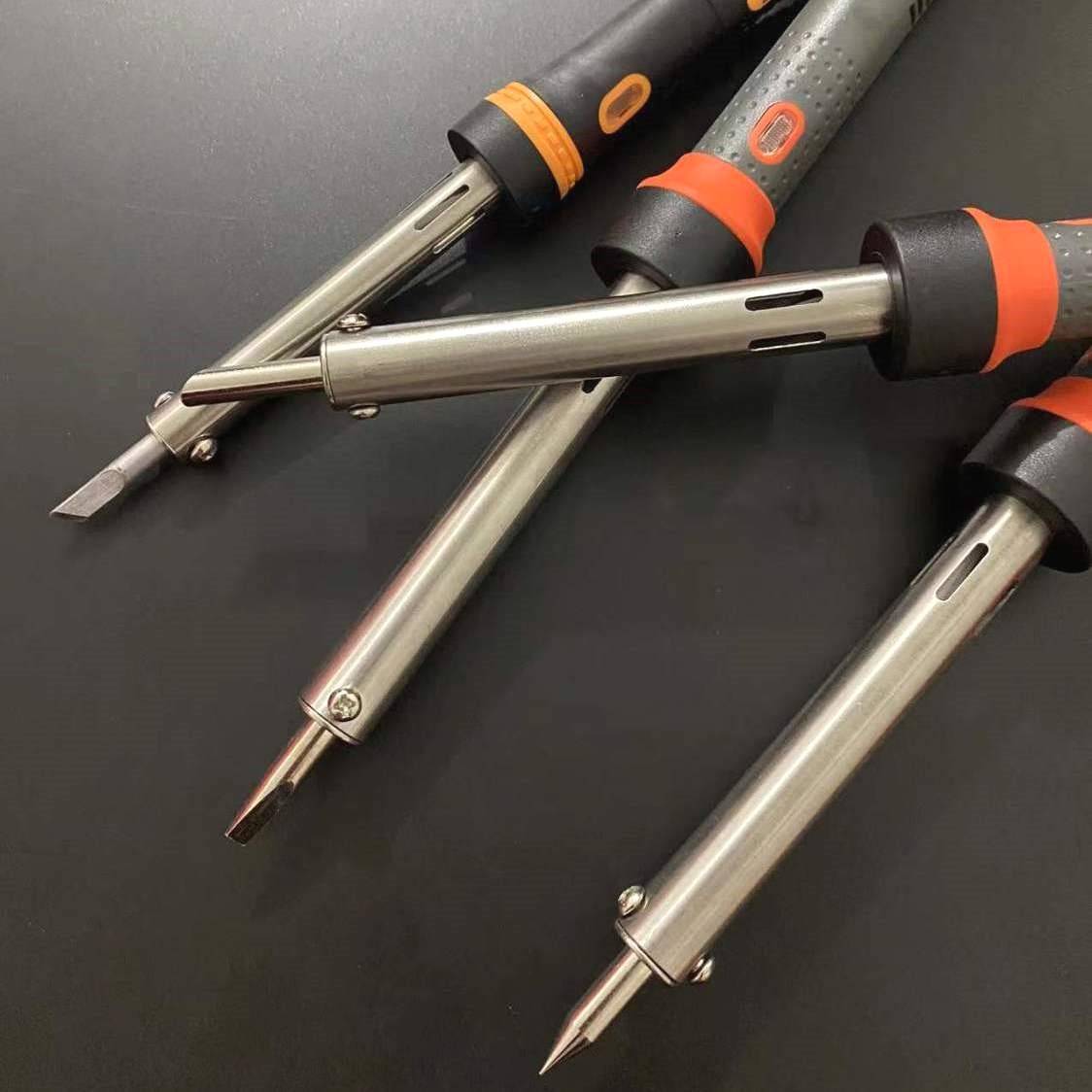 With LED light electricity soldering iron, hot and environmentally friendly long life 30W40W60W80100W150W150W horseshoe flat knife head