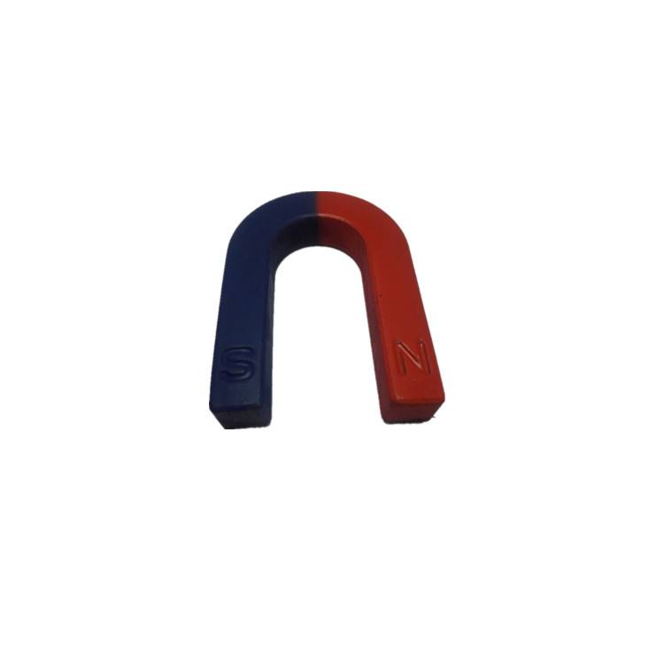 Primary and secondary school physical experimental equipment U -type teaching magnetic 70*50*12*12 red blue spray paint horseshoe -shaped iron stone