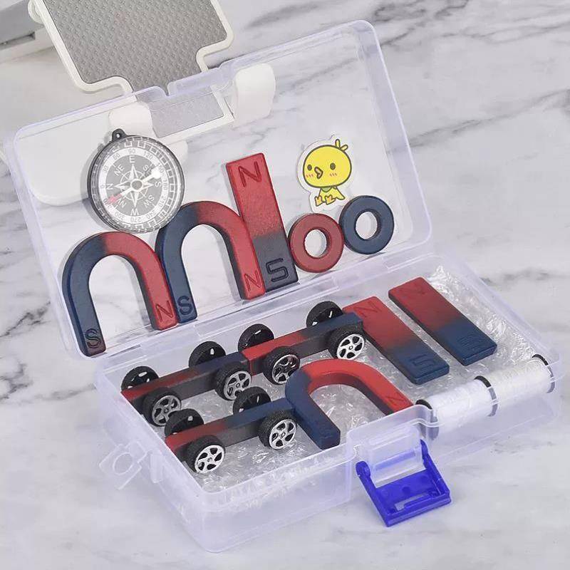 Teaching experiment Magnetic Elementary School Scientific Experimental Horseshoe -shaped strip -shaped ring -shaped ring U -shaped iron -absorbing physical magnet