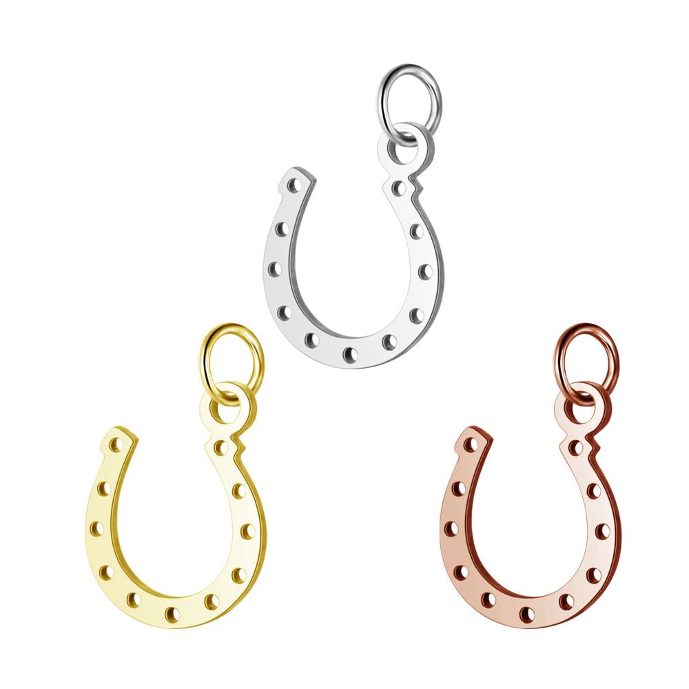THE TITANIUM HORSE-HOOVES ARE ALL POLISHED WITH LASER-CUT LITTLE LOCKET