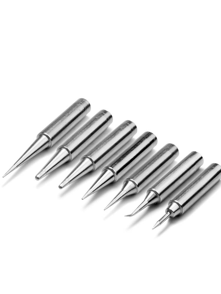Internal thermal 936 soldering iron head temperature welding table Universal white light Luo Ting knife head Horseshoe -shaped tip tip flat chromium