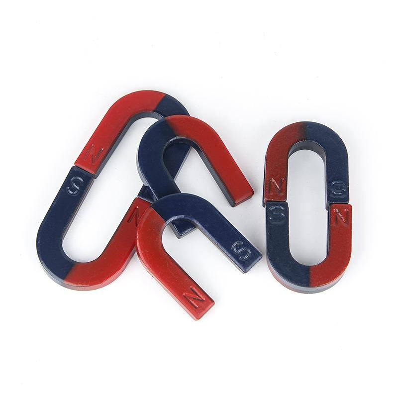 Factory custom horseshoe -shaped teaching magnet Ether oxygen science experiment circular elementary and middle school students strip -shaped iron absorption