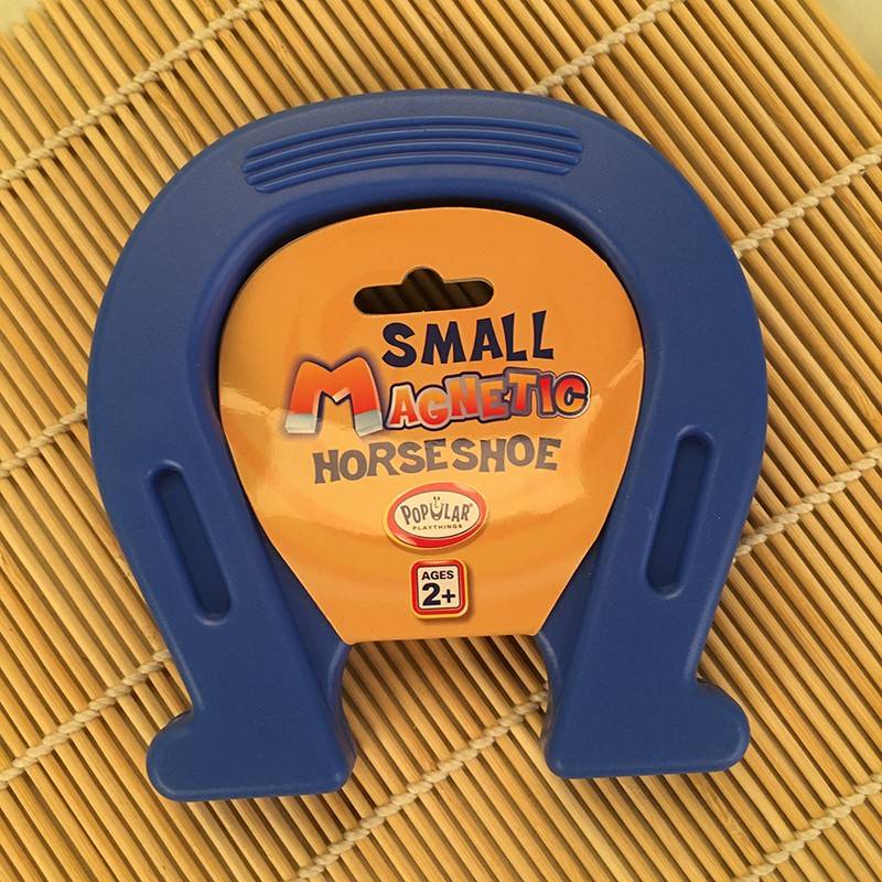 Blue horseshoe magnet