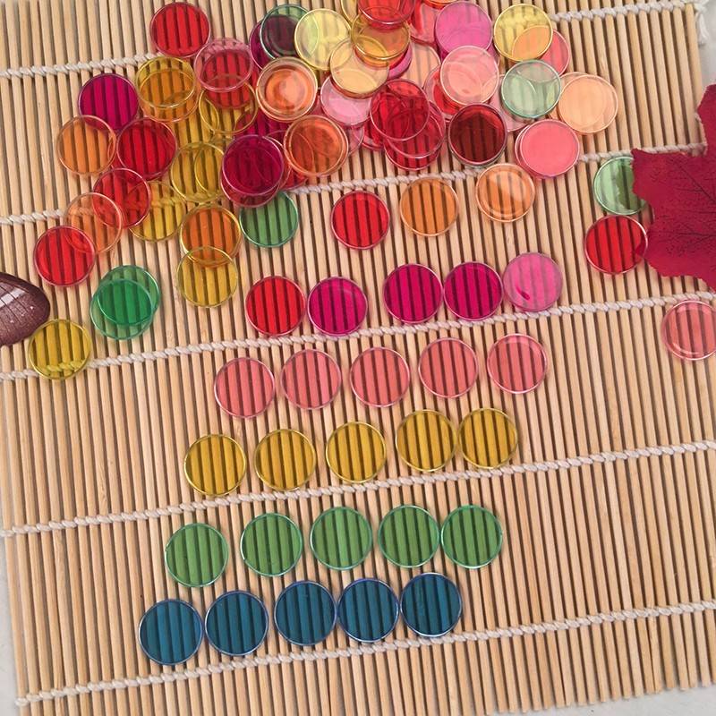 Colour-transparent metal ring 100 pieces