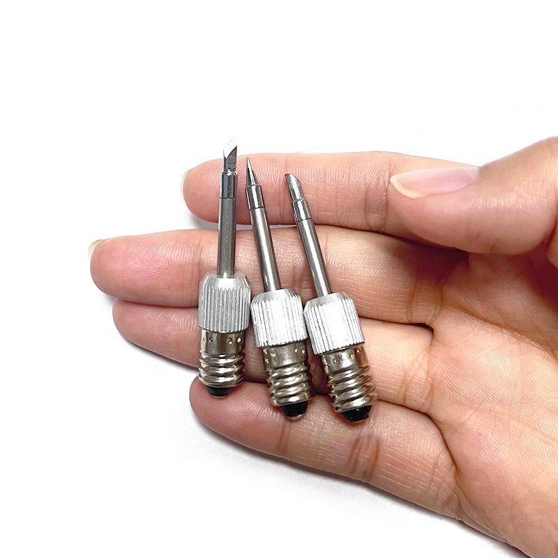 E10 iron head USB lithium battery vertical iron special soldering iron head knife round head round head horseshoe head