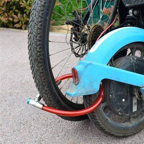 Bicycle steel wire lock key steel rope lock ring -locking old bicycle lock horseshoe lock chain lock soft chain lock
