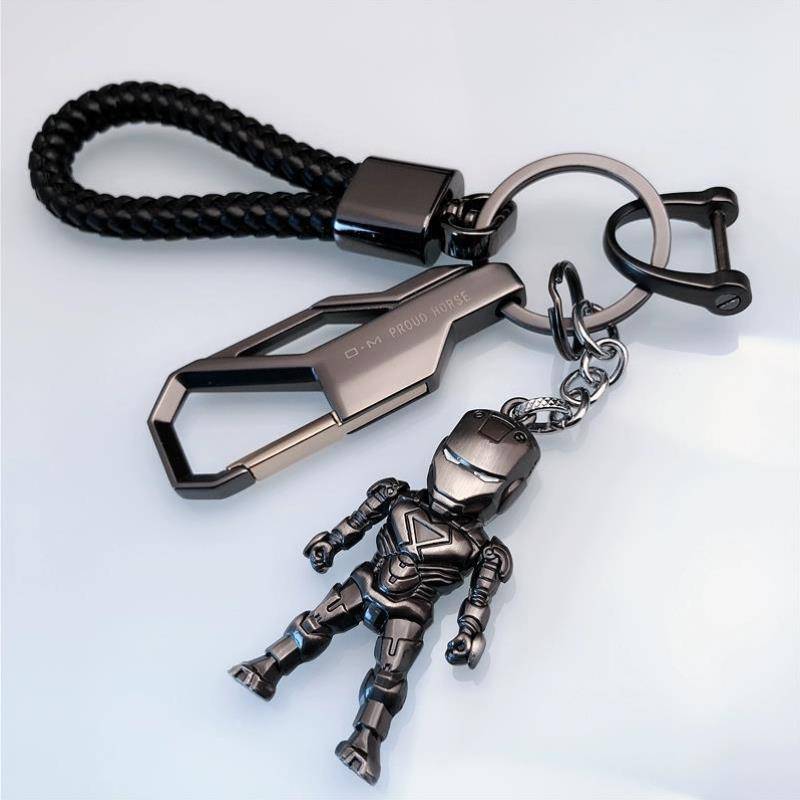 Atmospheric men's metal steel car keychain Horseshoe buckle waist pendant chain Personal creative high -end