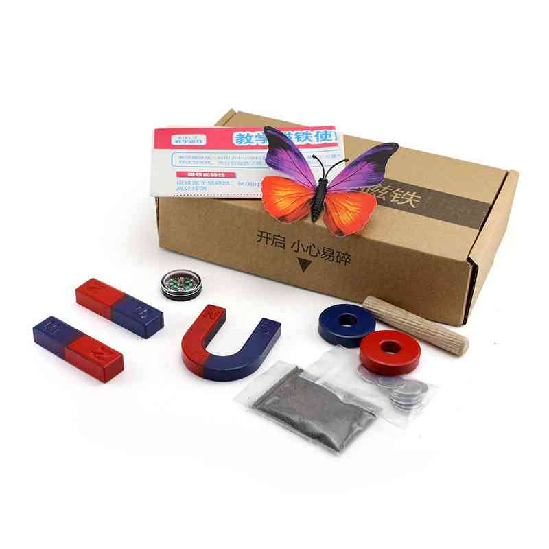 Primary School Science Experiment Teaching Magnetic Set Horseshoe Circular Magnetic Suspension Iron Stone Guide Guide Magnetic Powder