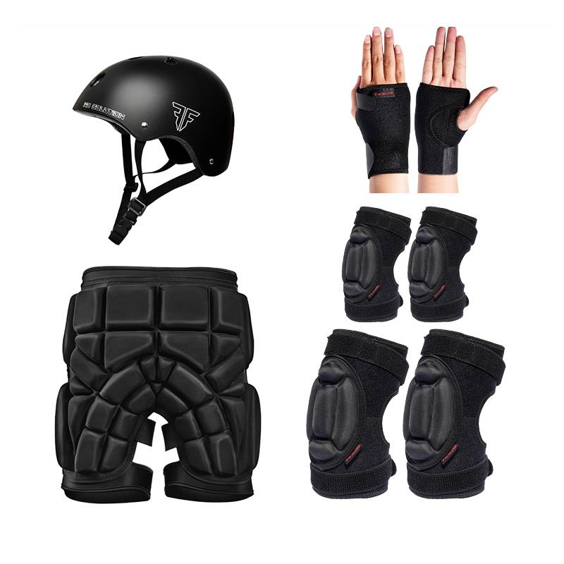 Ass + elbows strapped + no desolation helmet
