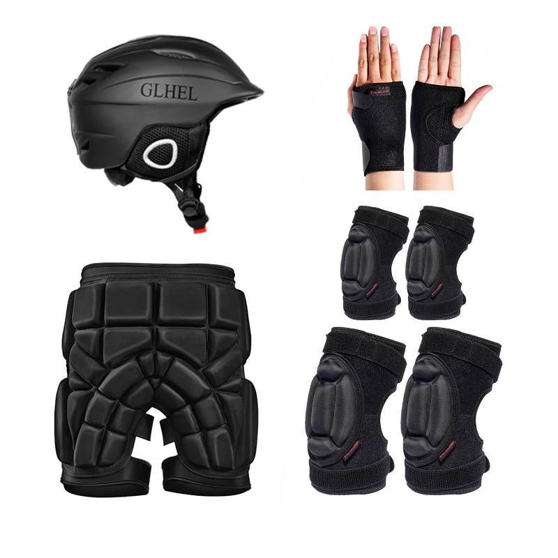 Ass + elbows + snow helmets