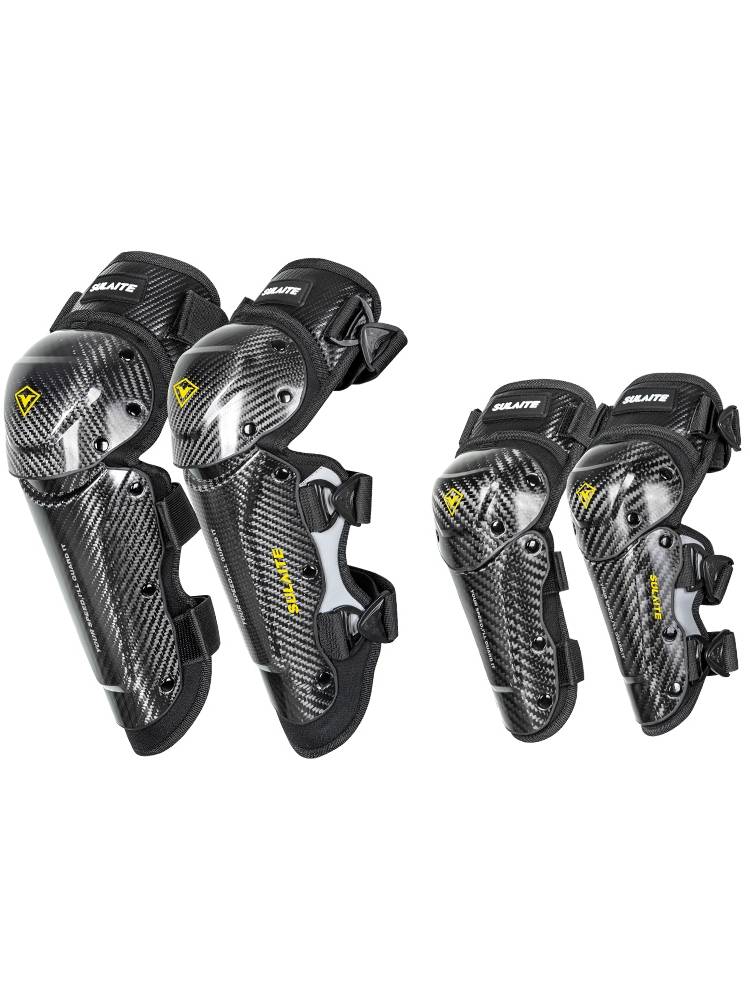 Motorcycle knee pad elbows carbon fiber four -piece care four -seasons warm male riding off -road anti -fall equipment female