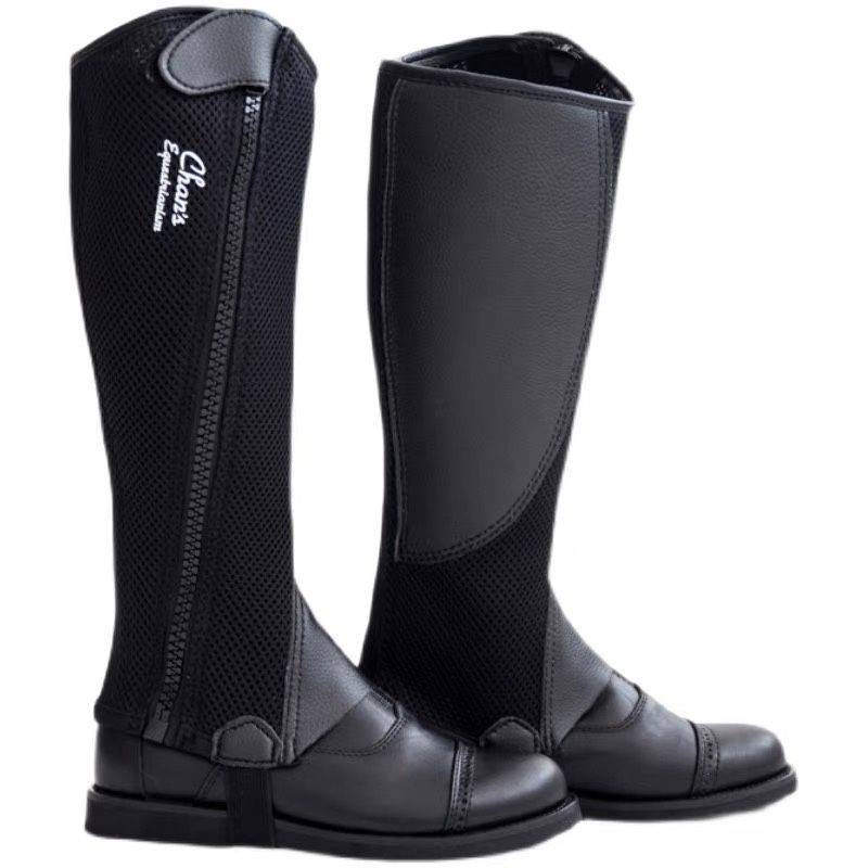 Summer breathable equestrian leg protection Children adults soft, comfortable wear -resistant protective gear, breathable net eye design men's and women's leg protection