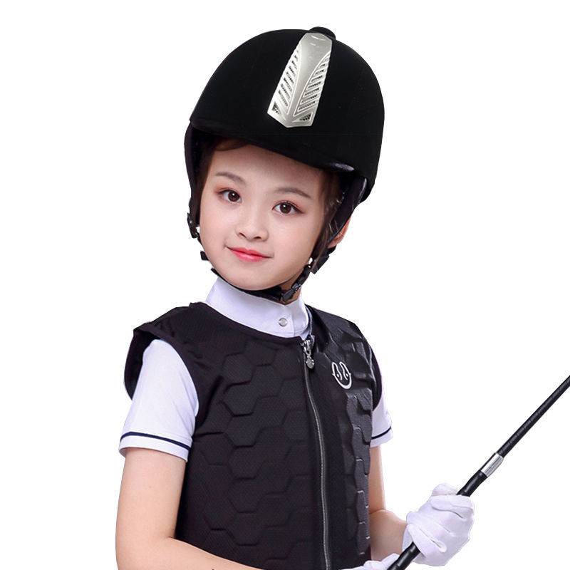 Factory equestrian helmet fluffy equestrian adult children and women competition helmet riding air -breathable riding protective