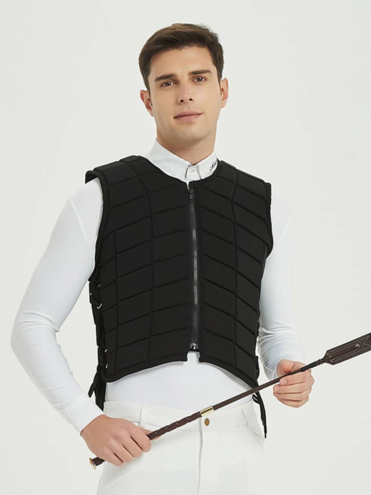 Horse protection vests for boys and girls on horseback training to train for safety and protection of armory supplies