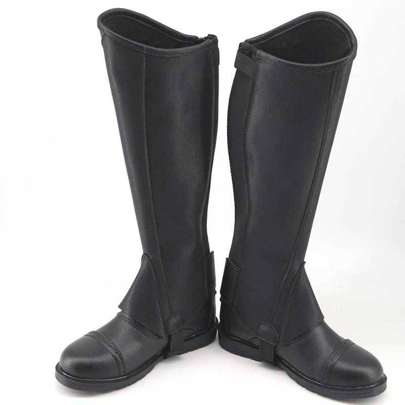 Italy's oral layer cowhide riding horse -legged children's non -slip and anti -legs equestrian equestrian equestrian equipment