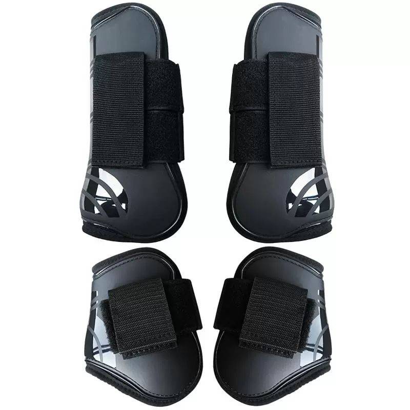 Four pairs of leg protection before and after black