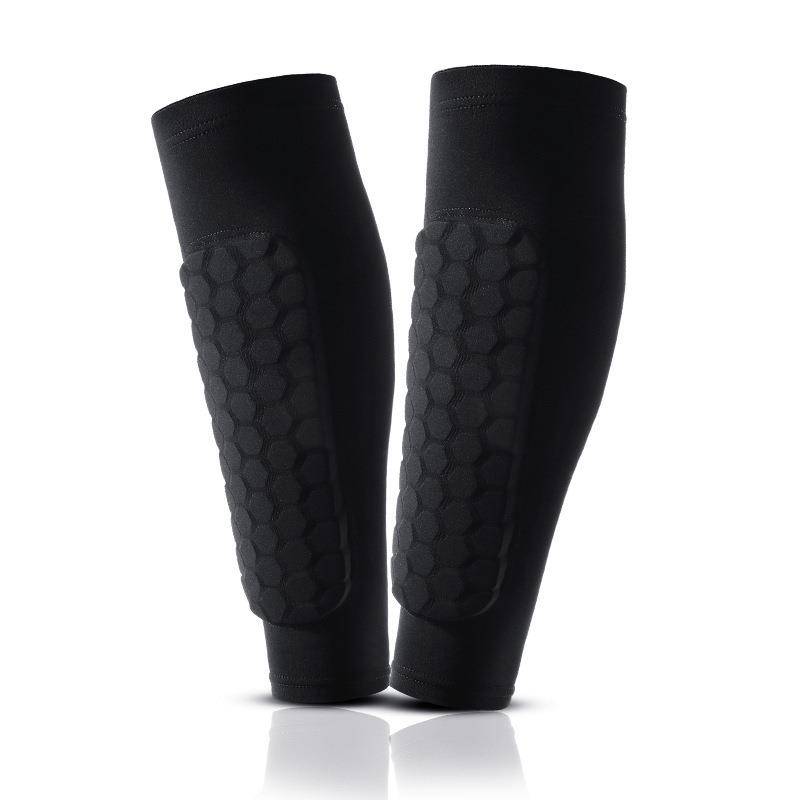 Outdoor sports honeycomb anti -collision leggings compressing socks, pomobuldiac riding protective basketball football protective calf