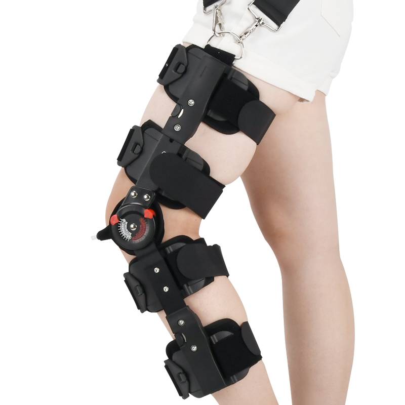Adjustable knee joint fixing bracket half -moon plate leg fracture knee knee ligament strain rehabilitation protective gear