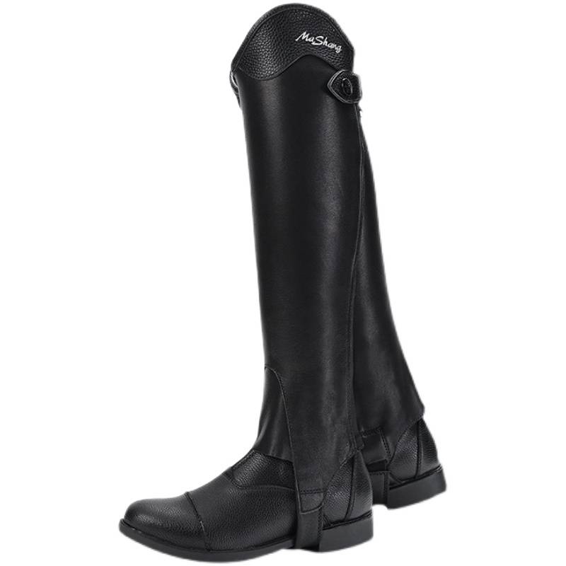 Mashangma's adult cowhide equestrian leg protection men's and female riding athletes comfortable and breathable equestrian equipment 2108K