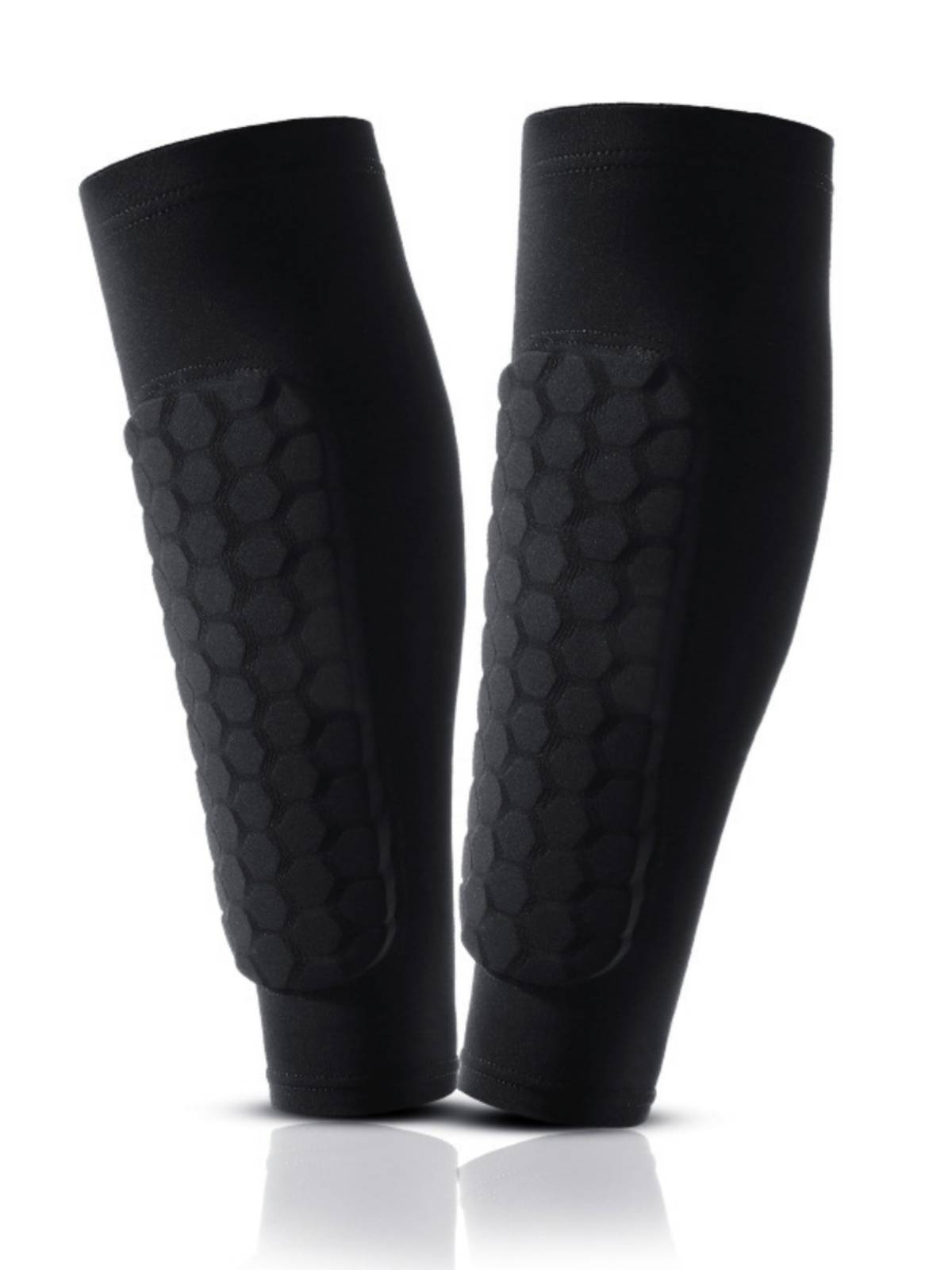 Outdoor sports honeycomb anti -collision leggings compressing socks, pomobuldiac riding protective basketball football protective calf