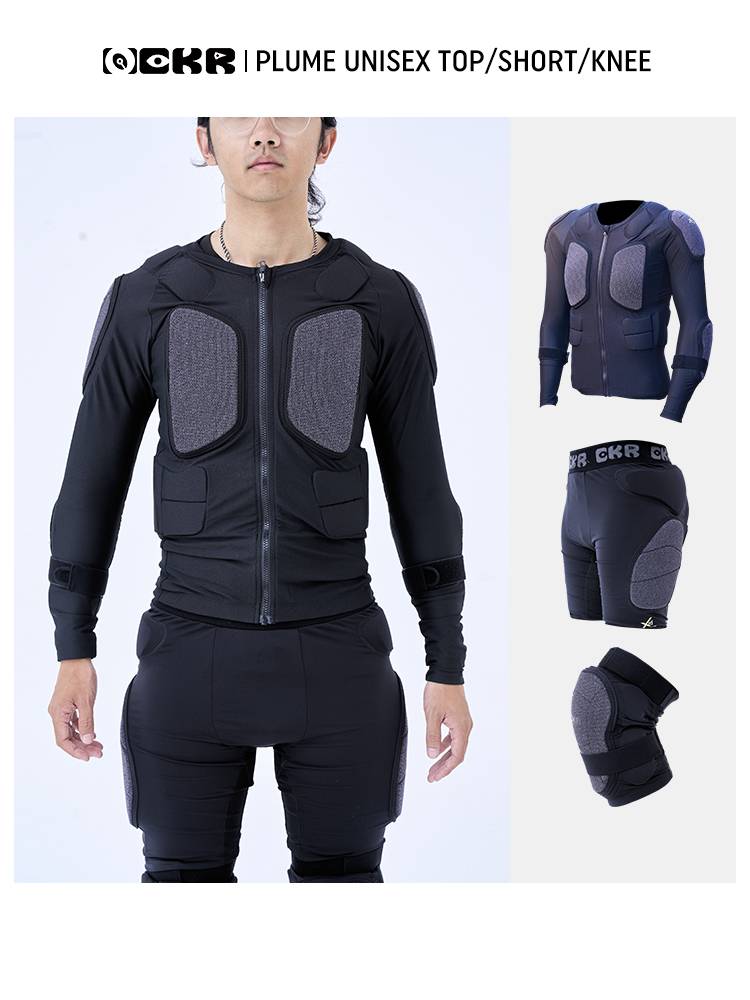 Chicken [CKR] W24 single -board ski protective men's armor armor protective knee and elbow, elbow prevention skiing equipment