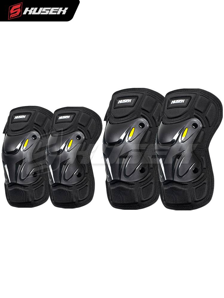 Motorcycle knee pads summer cycling gear anti -falling knee and elbow, four -piece set of autumn and winter wind -keeping warm riding equipment
