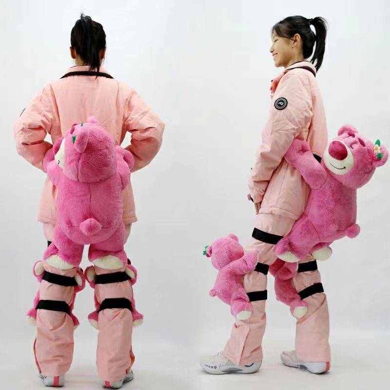 Pink strawberry bear