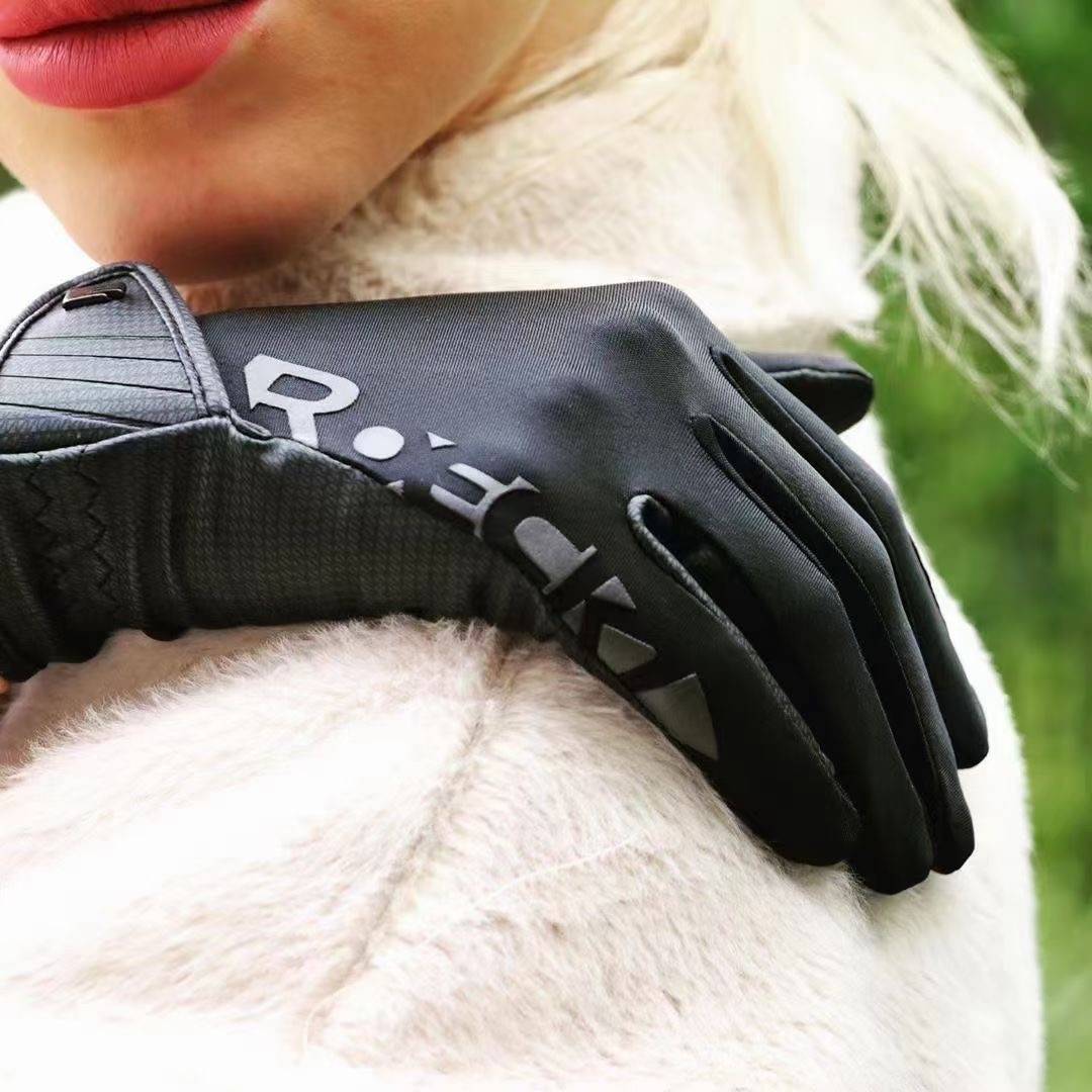 German ROECKL Knight Equestrian Gloves Hands Gloves Breath and wear -resistant ladies (triangular adhesion)