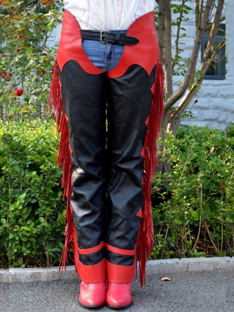 The west side of the barrel, the leg-protecting, the cowboy-cha-cha-cha-cha