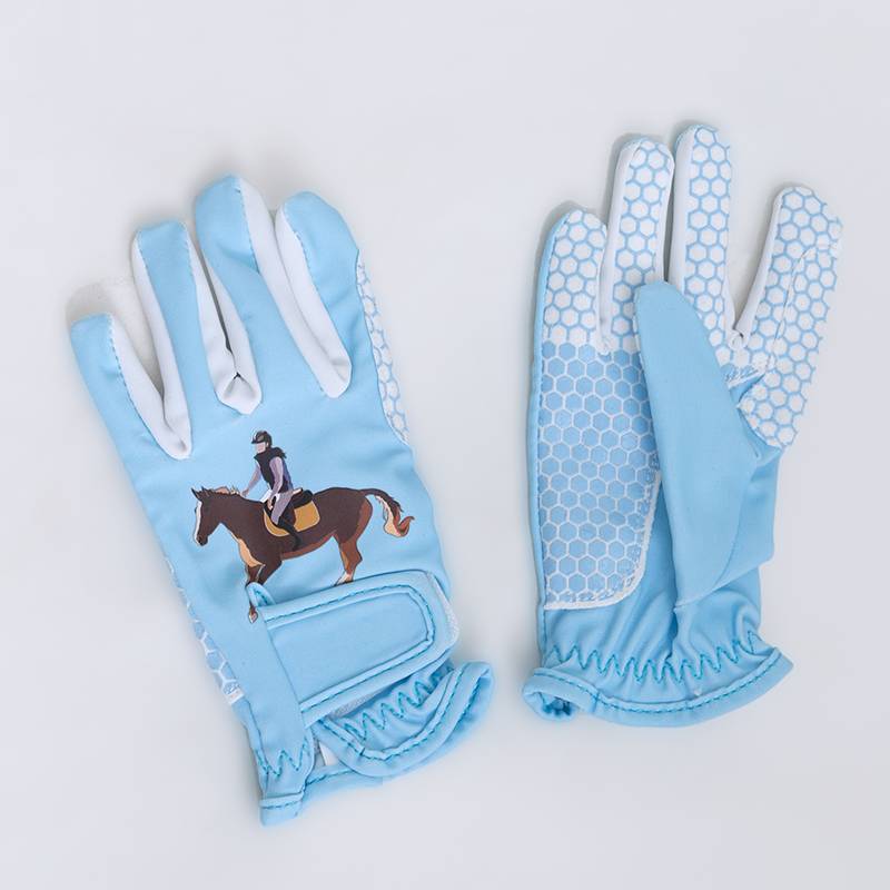 Children's equestrian glove horse ride equipment spring, summer, autumn breathable boys, girls riding training non -slip silicone gloves