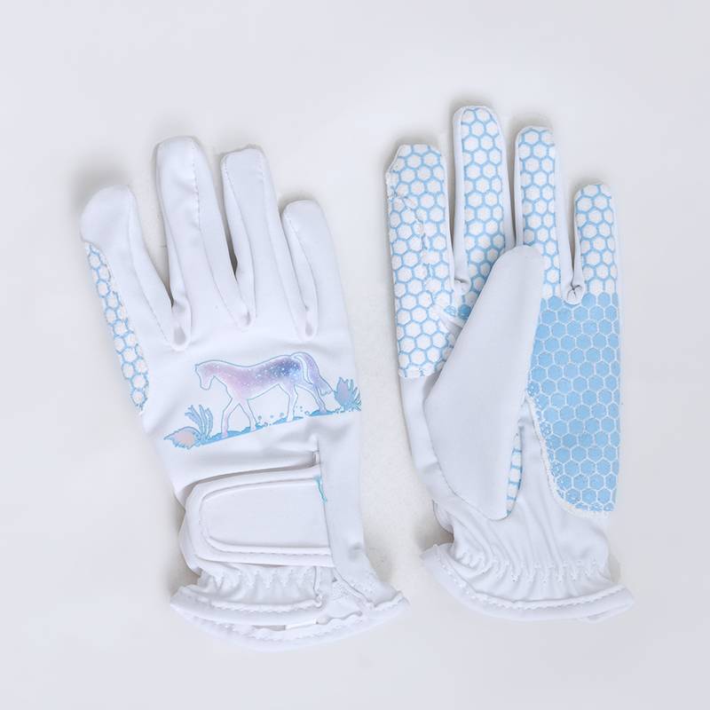 Children's equestrian glove horse ride equipment spring, summer, autumn breathable boys, girls riding training non -slip silicone gloves