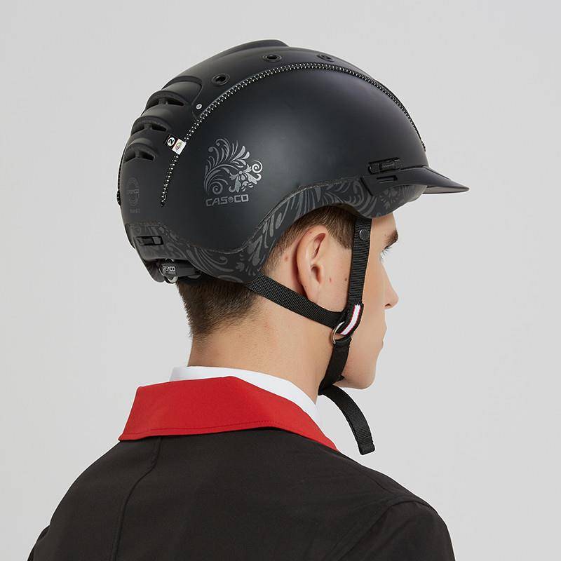 German Casco Equestrian helmet Black horse riding helmet breathable holes comfortable safety horse helmet Knight equipment protective gear