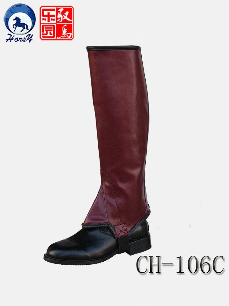 CH-106C British imported light-noodle wine red plus width width width equestrian legs legged knights to protect legs