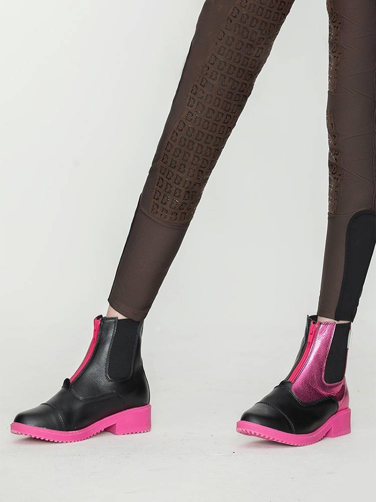 Children's cowhide equestrian leg protection girls riding color cartoon leg protection children Charpos Children's Equestrian Equipment
