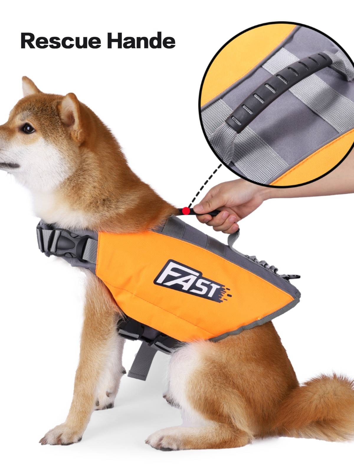 Summer dog swimming life jacket large dog adjustment swimwear anti -light vest pet swimming supplies
