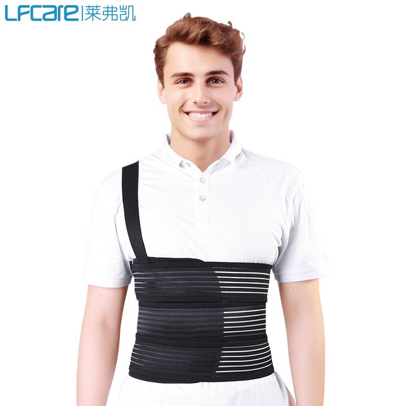 Adults with rib fractures and rib bras after chest bandages for medical care of ribs