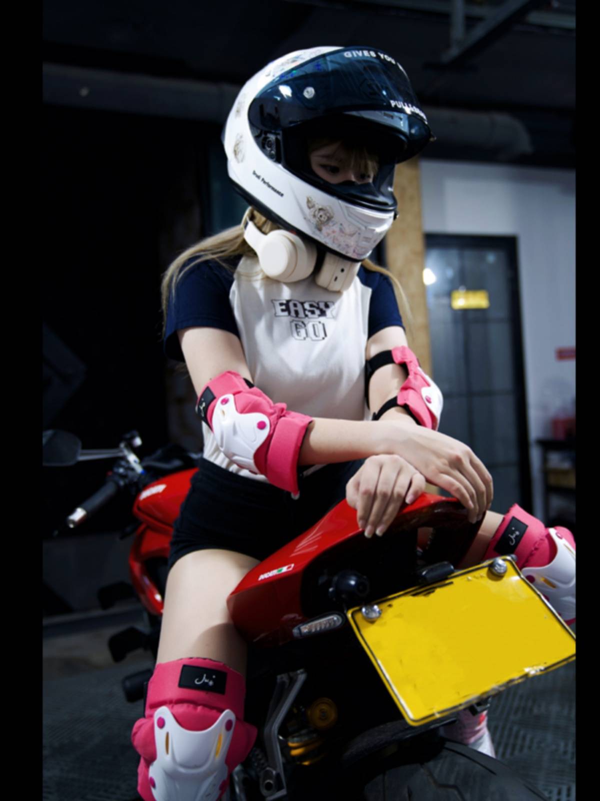 Women's electric vehicle motorcycle motorcycle riding knee elbow protection knight kavi suit