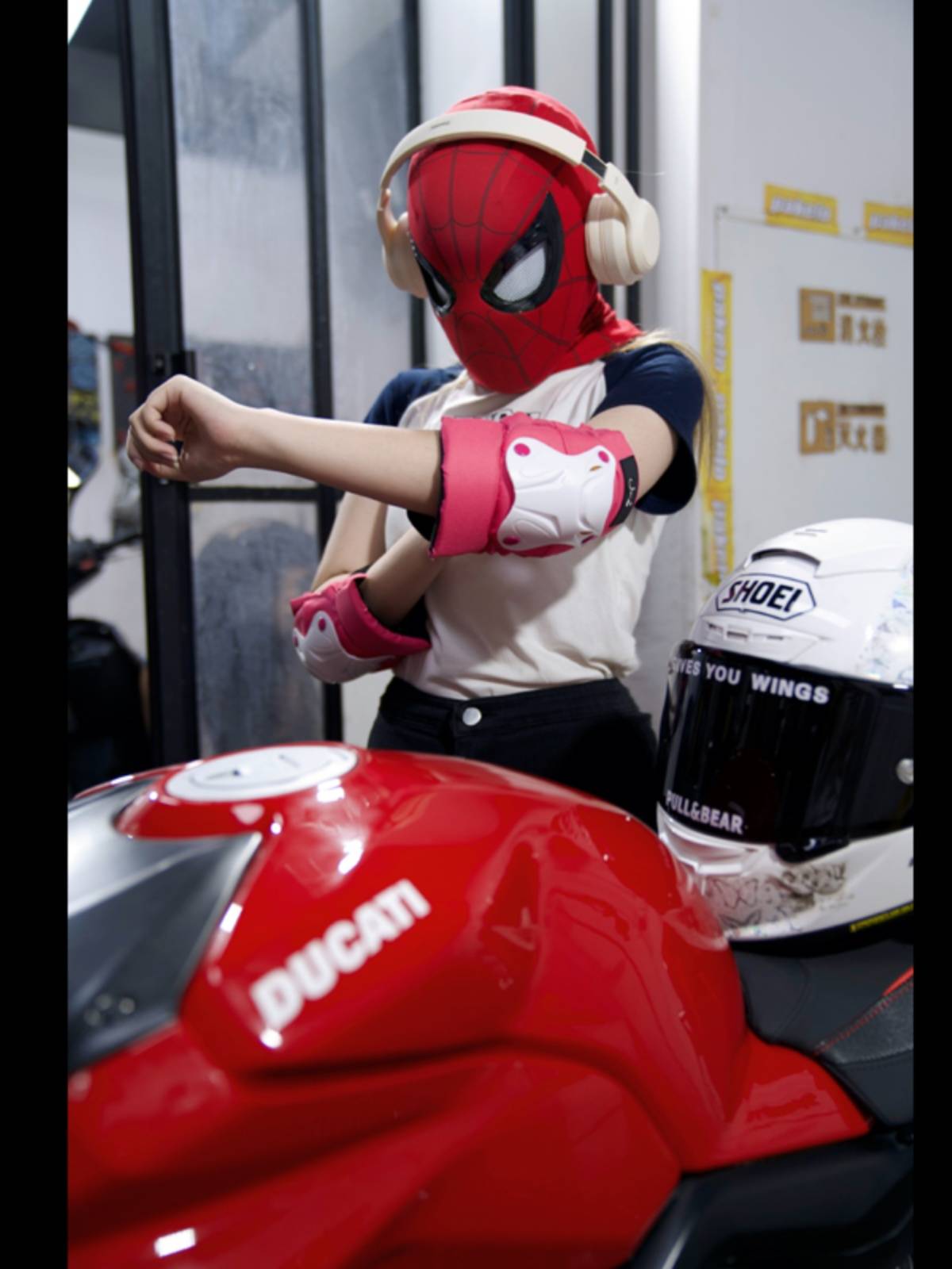 Women's electric vehicle motorcycle motorcycle riding knee elbow protection knight kavi suit