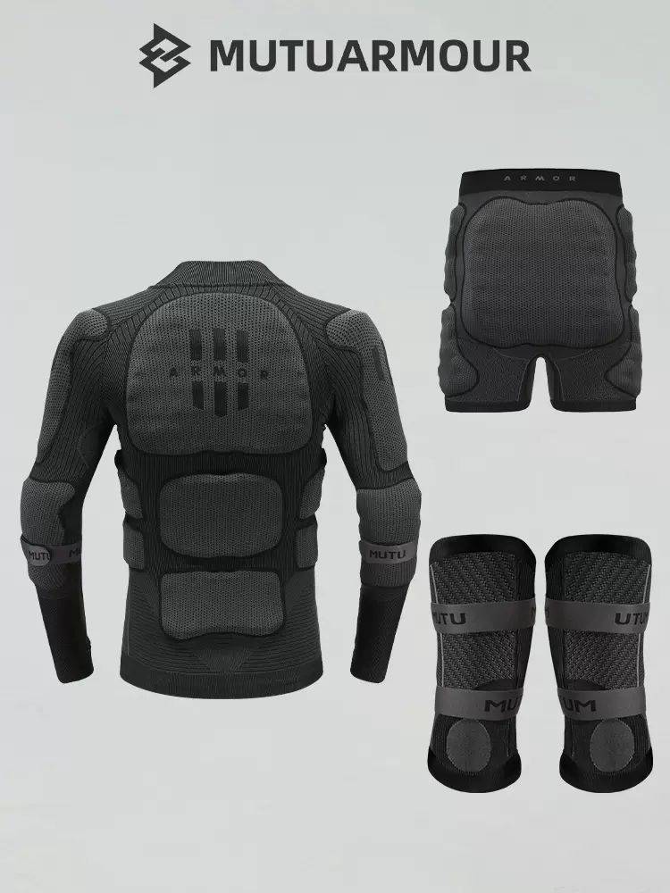 24 New Slip Ski protective MT hip armor Mutu children's upper body protective pads connected to knee care