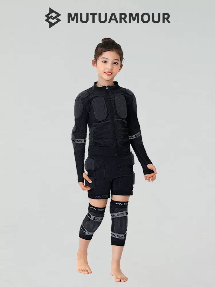 24 New Slip Ski protective MT hip armor Mutu children's upper body protective pads connected to knee care