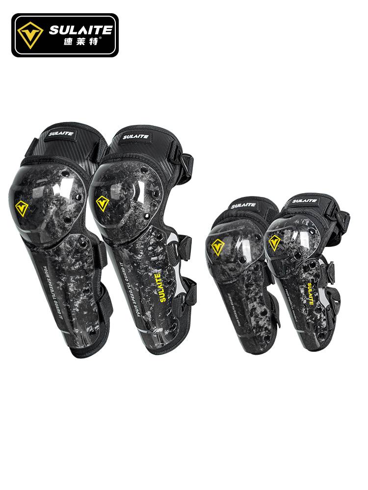 Summer knee pads men's motorcycle carbon fiber elbow protective four -piece off -road locomotive riding equipment windproof windproof