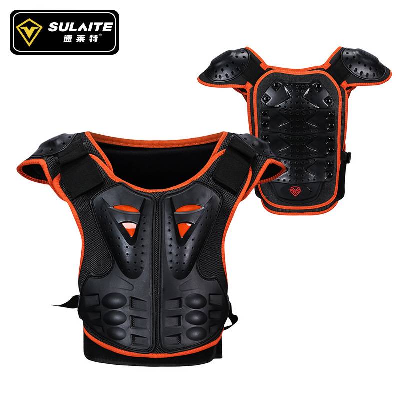 Sulaite children's wheel skaters skating bust care back night reflective equivalent riding armor riding armor jacket